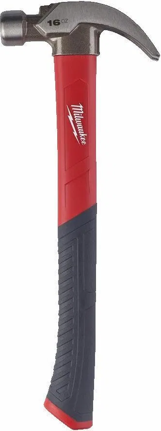 Milwaukee MILWAUKEE CARPENTER'S HAMMER 450g CURVED HANDLE FIBERGLASS