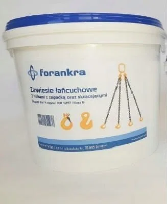 Forankra 2-LEG CHAIN   SINGLE. 2.8T/2m HOOKS WITH SECURITY/SHORTENED D8 G80