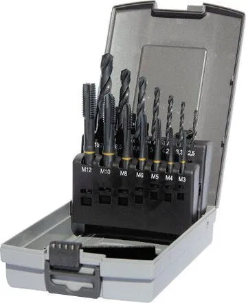 Ghring Set of machine taps and drills for blind holes M3-M12 GUHRING