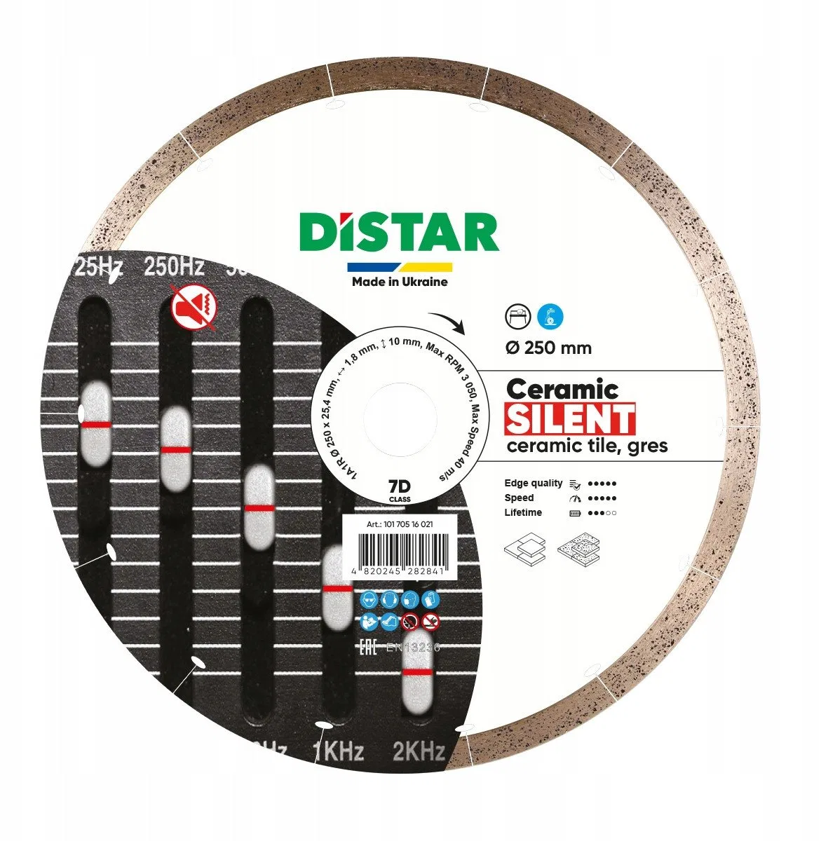 DISTAR DIAMOND BLADE CERAMIC SILENT 250 x 1.8 x 10 x 25.4