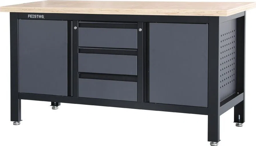 Bahco Feistos Wyposażenie warsztatu Workbench Heros 2 łącznie z perforowaną ścianą Antracyt/Czarny 169x60x87cm