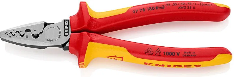 Knipex Szczypce do tulejek 0,25 - 16mm (97 78 180)