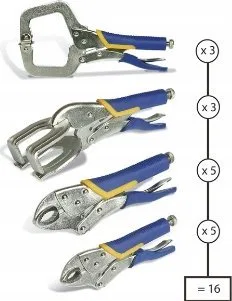 Sourcing Set of universal fixing pliers 16 pcs. GYS