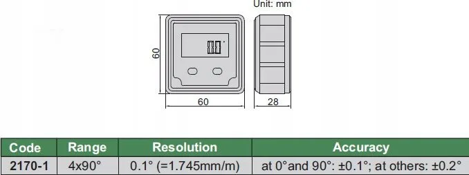 Insize POZIOMNICA 4*90
