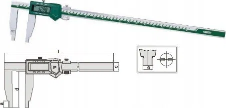 Insize SUWMIARKA 1000 CYFR.   40 3V/ABS/DATA SZCZEKI 150 1-STR.
