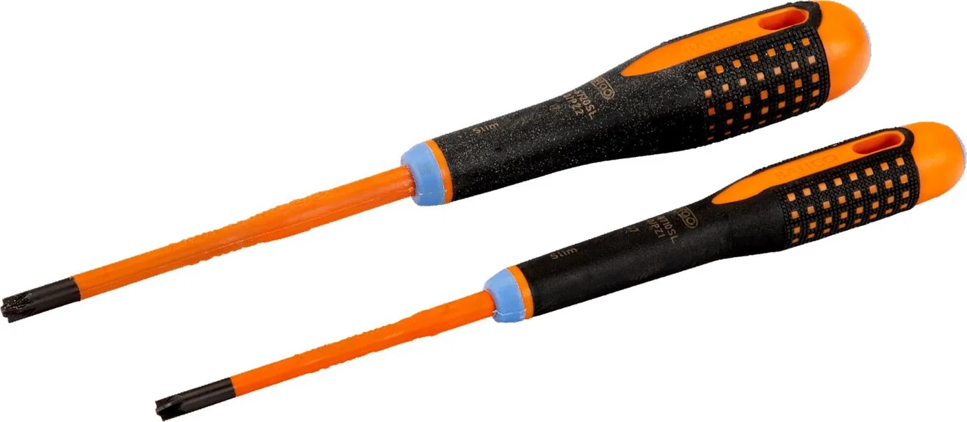 Bahco Izoliuotų atsuktuvų rinkinys ERGO™ Combi slim 2 vnt - SL5/PZ1 SL6/PZ2 - 1000V VDE