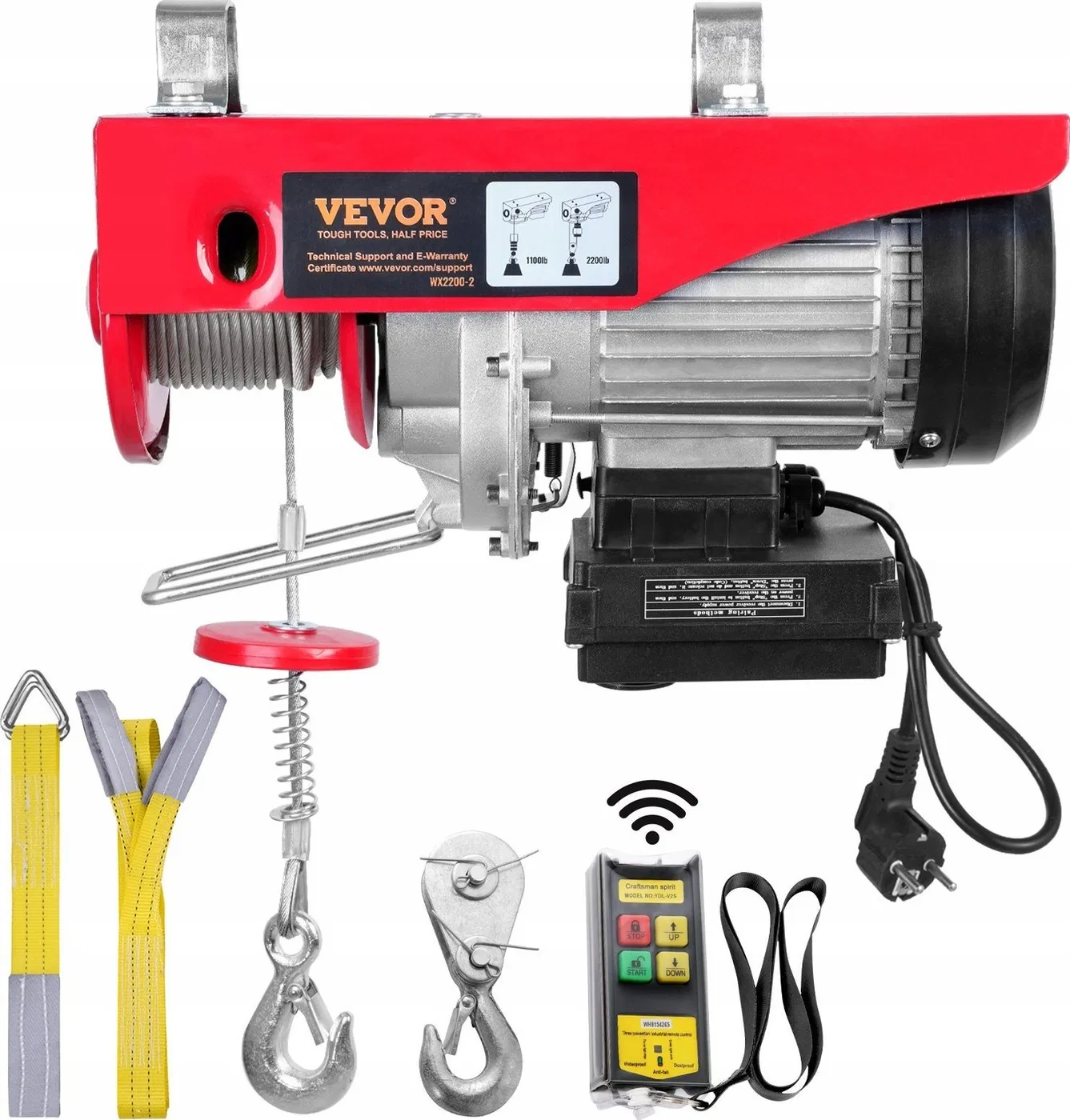 Vevor Elektryczna Wciągarka Sufitowa do Garażu 1000 kg