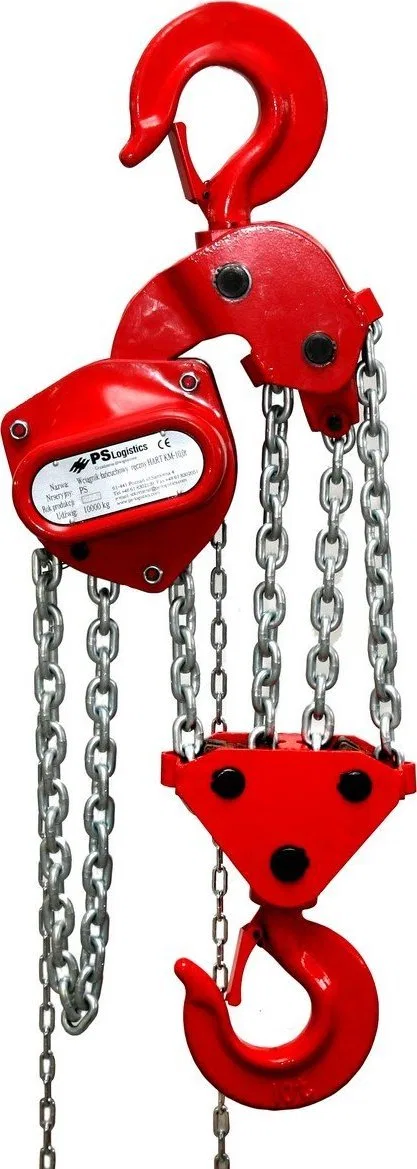 PS Lift Wciągnik podnośnik łańcuchowy ręczny, udźwig 5000 kg (Długość 4m)