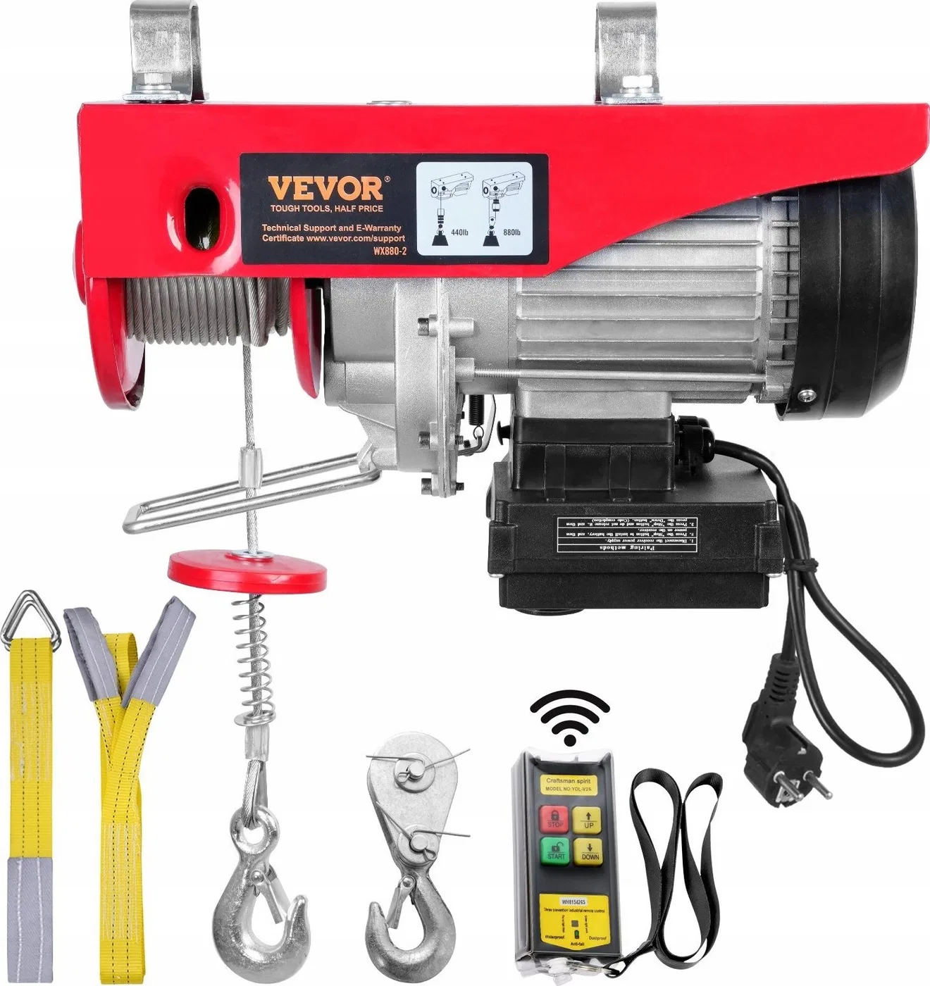 Vevor Elektryczna Wciągarka Sufitowa do Garażu 400 kg