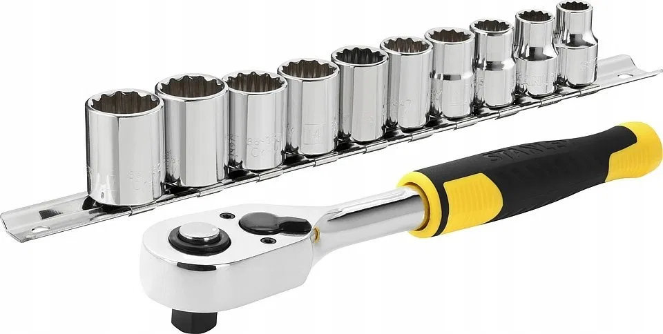 Zestaw narzędzi Stanley STANLEY ZESTAW KLUCZY 11el. 3/8" +GRZECHOTKA 72T