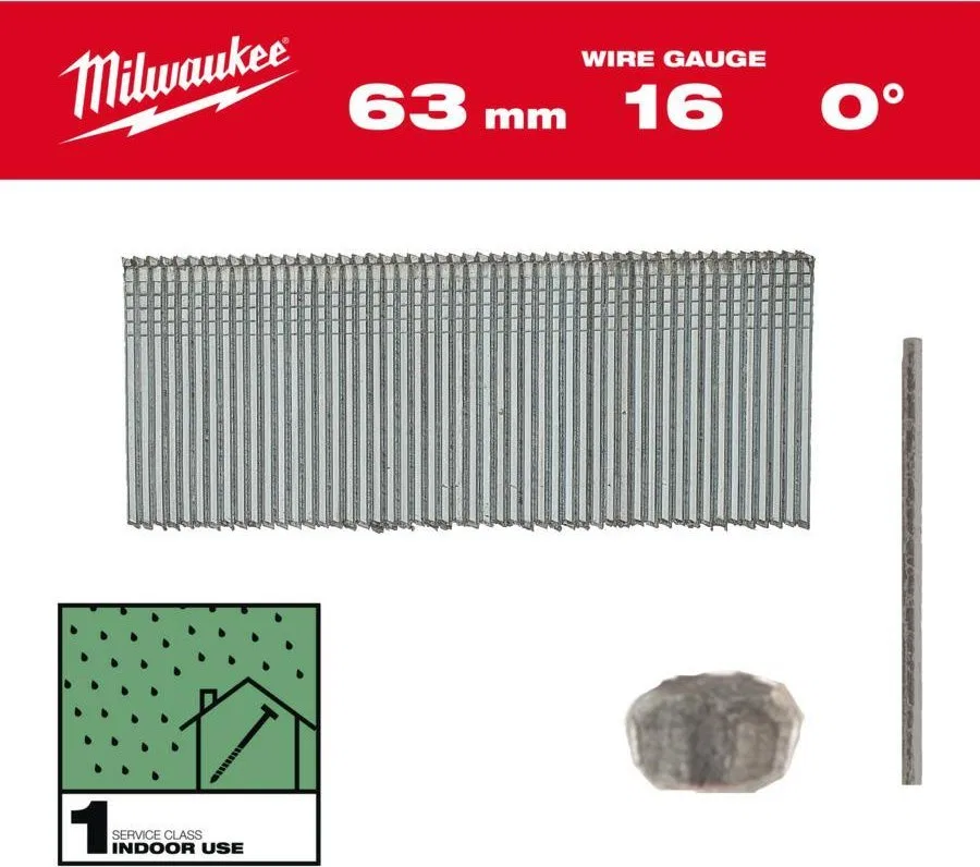 Milwaukee MILWAUKEE SZTYFTY 16G/63mm/0° DO M18 FN16GS /2500szt.