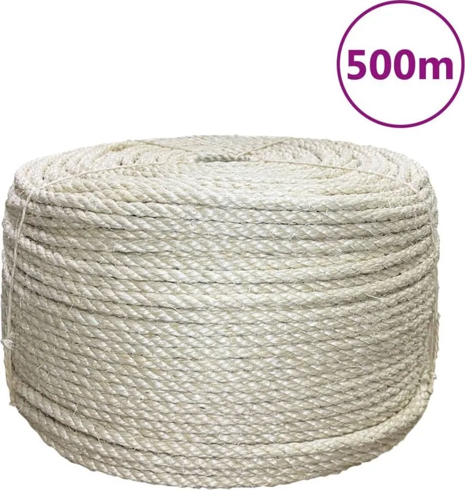 vidaXL Sznur, sizal 100%, 10 mm, 500 m