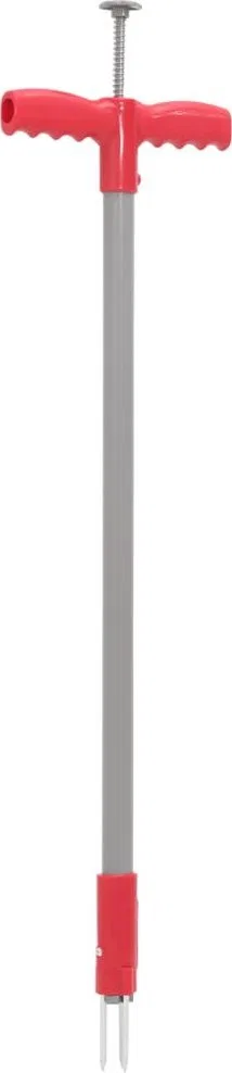 vidaXL Urządzenie do wyrywania chwastów, czerwono-szare, 93,5 cm, stal