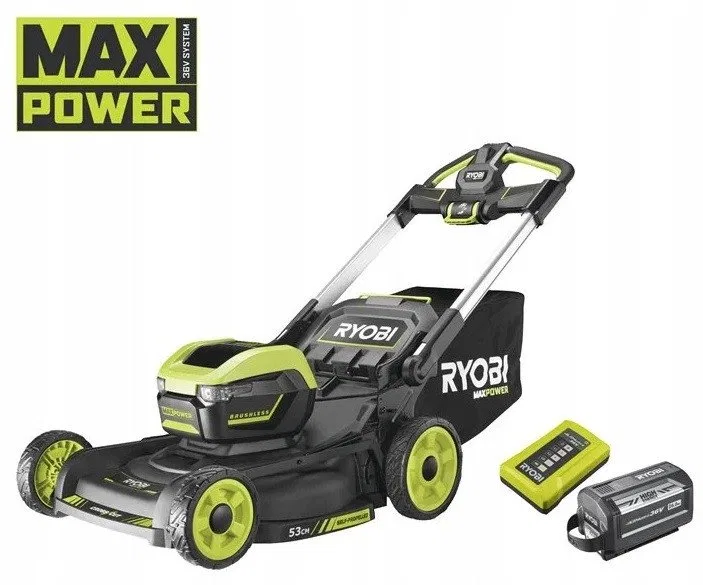Cordless lawn mower RYOBI ONE+ RY36LMXSP53A-160, 36 V, 6.0 Ah, 53 cm, 60 l, self-propelled