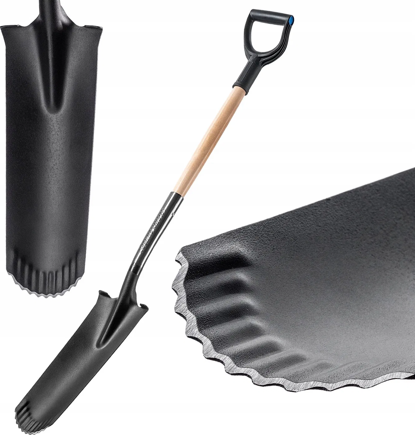 Kadax KADAX Szpadel Drenarski Ostry Długi Dołownik 124cm