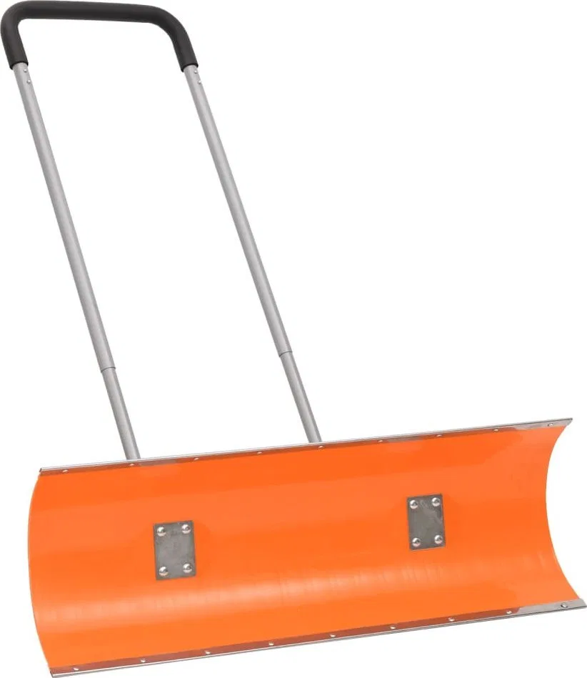 vidaXL Pług do śniegu z wydłużaną rączką, pomarańczowy, 96 cm, stal