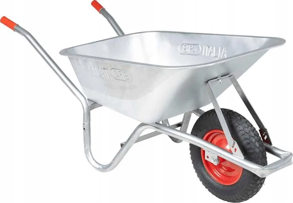 vidaXL Taczka, 90 L, 150 kg, galwanizowana stal i plastik
