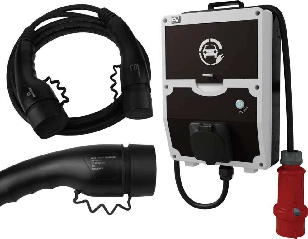 Doktorvolt Komplet WALLBOX Mobilna stacja ładowania, kabel 5 m typ 2, 11 kW Doktorvolt 1390