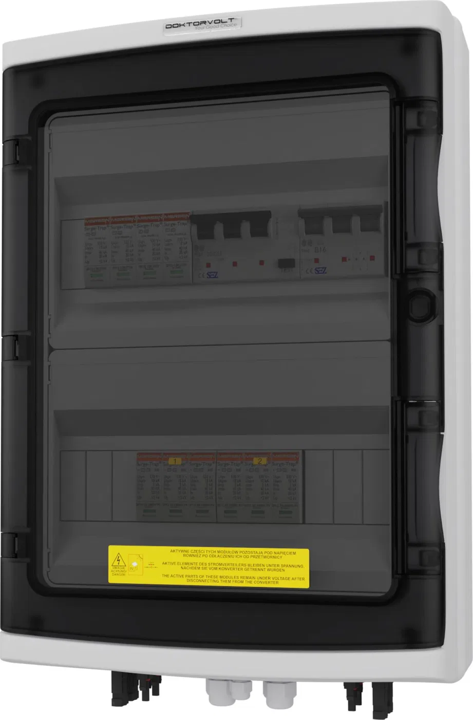 Doktorvolt AC DC 1000V 2 Stringi B16 25A 300mA Rozdzielnica PV Fotowoltaiczna Solarna Mersen Doktorvolt 4548