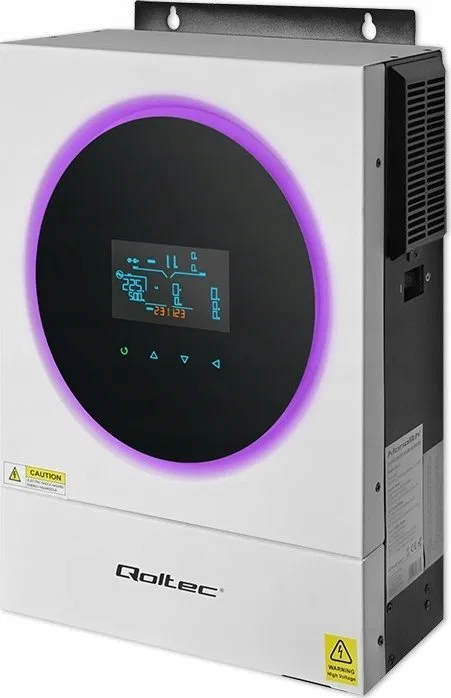 Qoltec Hybrydowy inwerter solarny Off-Grid 4kVA | 4kW | 120A | MPPT |   LCD | Wi-Fi | BMS | Sinus