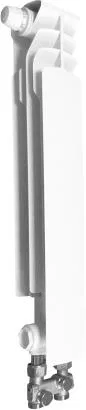 KFA Element grzejnik aluminiowy lewy G 500 F/D zasilanie dolne + zespół przyłączy kątowych 50 x 50mm zasilane krzyżowe (878-152-