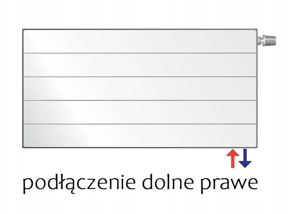 IDMAR Grzejnik stalowy dekoracyjny V22 600X400 DEKO antracyt V22 600X040PDA