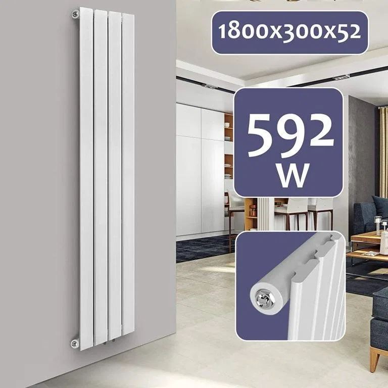 Aquamarin Grzejnik pionowy, podłączenie centralne, 1800 x 300 x 52 mm