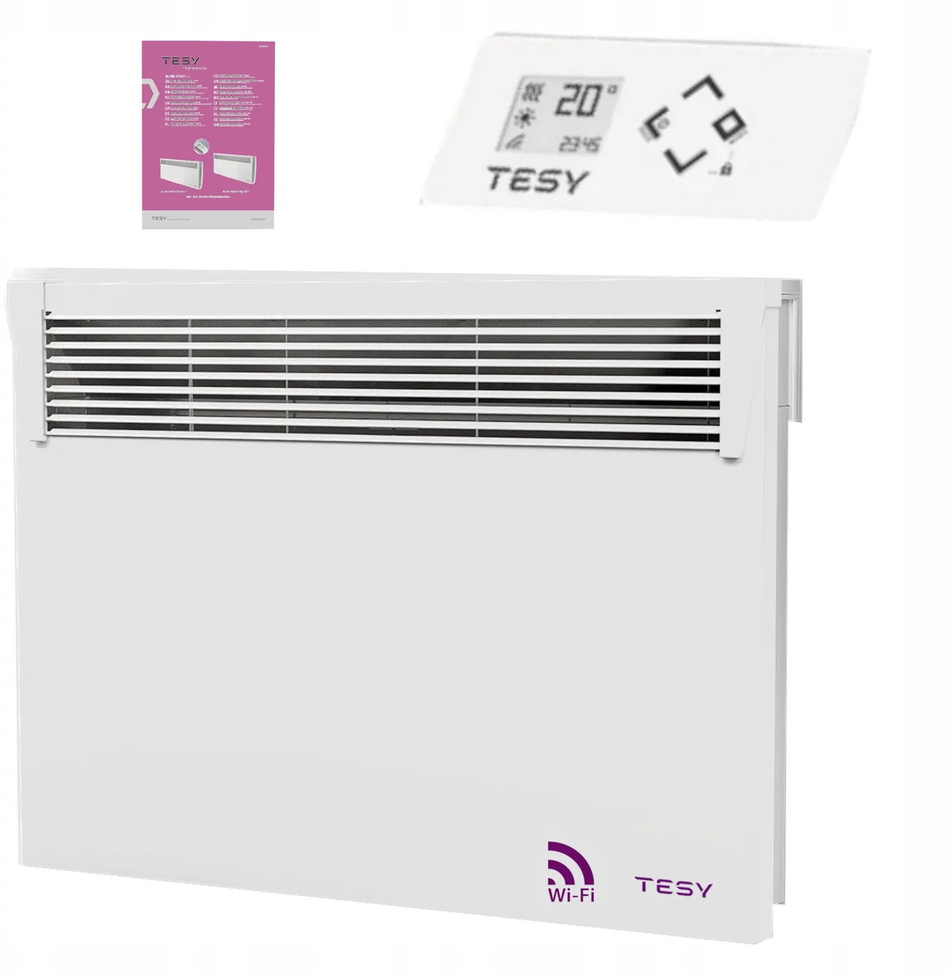 Convector TESY HeatЕco Cloud, 1 kW, electronic thermostat, Wi-Fi control