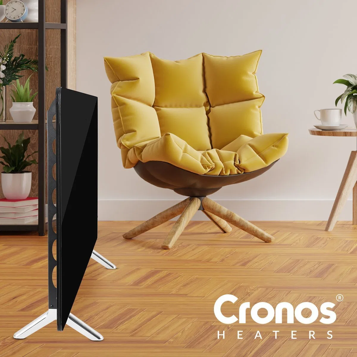 Grzejnik Cronos Panel grzewczy IR CRONOS Synthelith GLASS CRG-480TWP Black