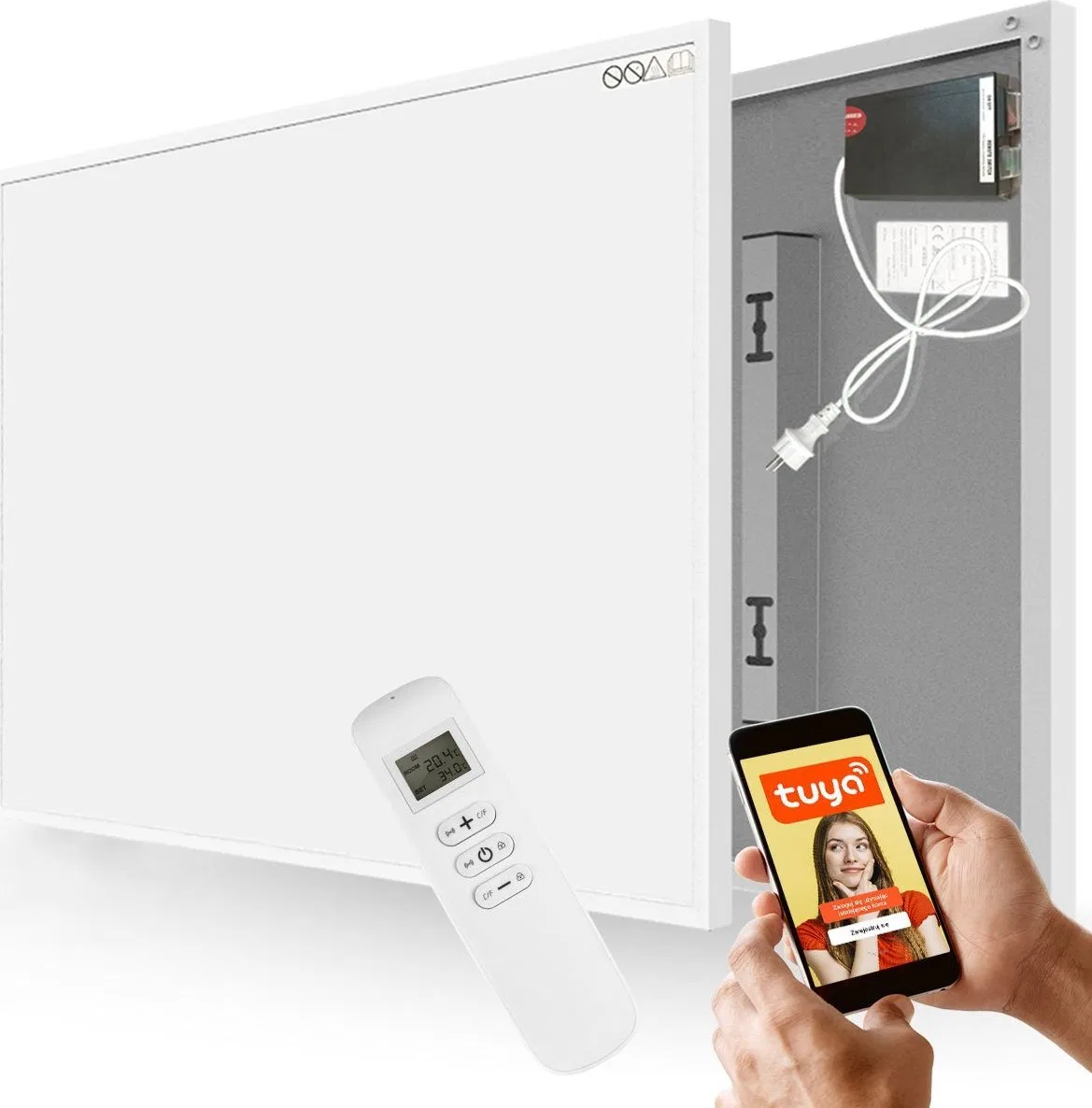 Grzejnik Cronos Panel grzewczy IR CRONOS Graphene PRO CGP-1100TWP White