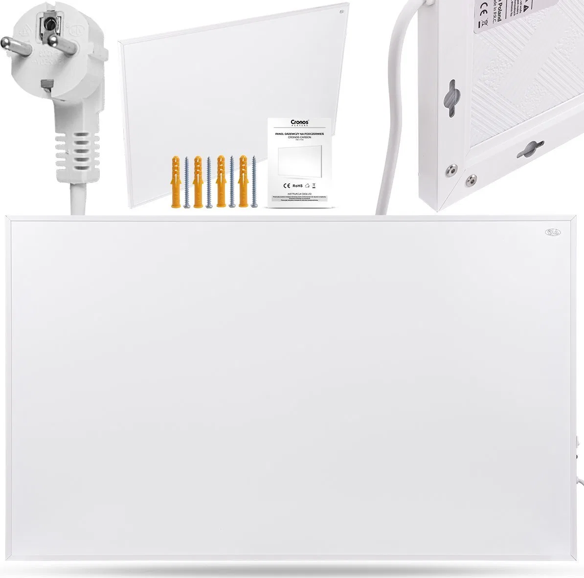 Grzejnik Heckermann Panel Grzewczy Ir Cronos Carbon P800 White