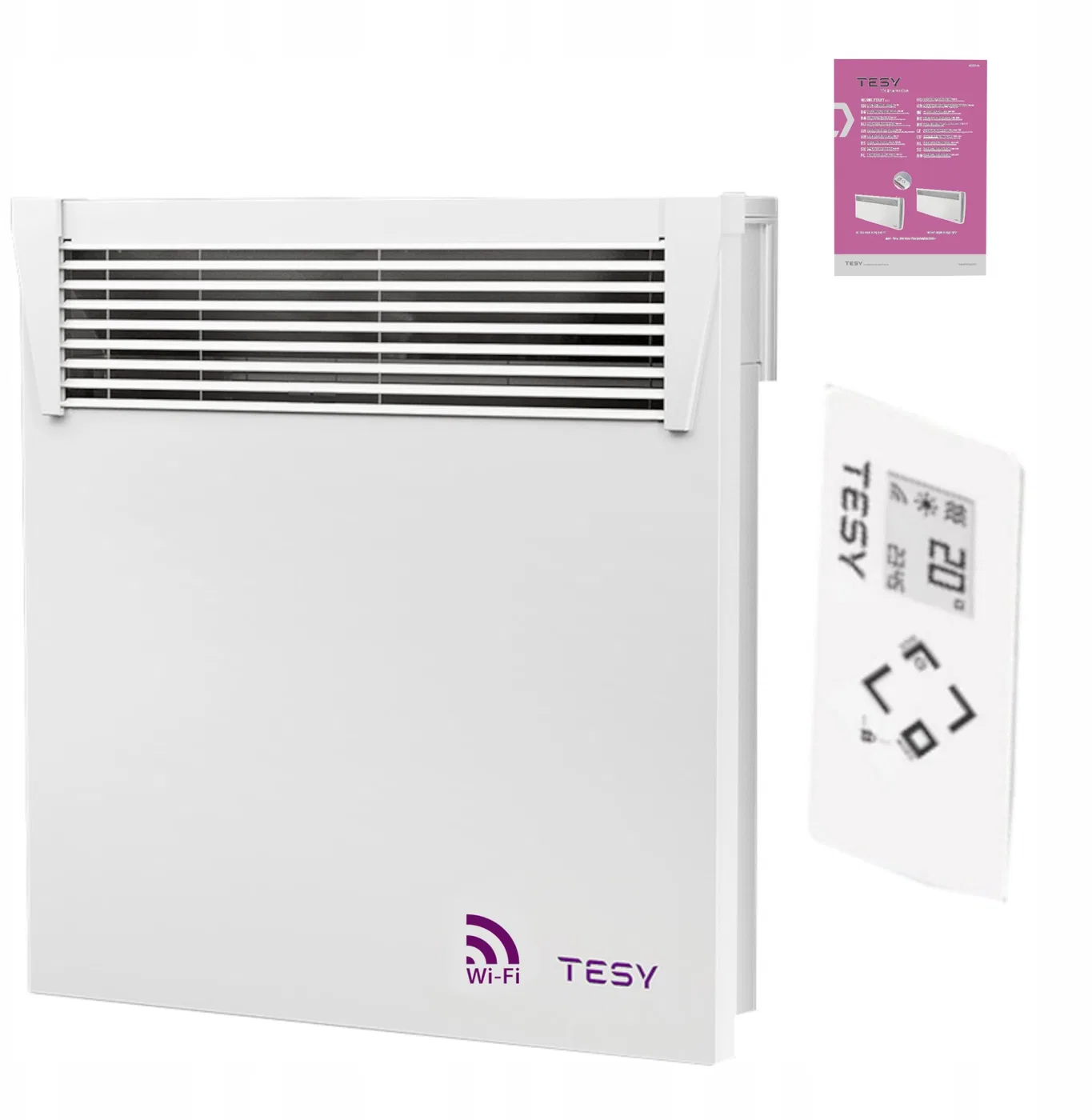 Convector TESY HeatEco Cloud, 0.5 kW, electronic thermostat, Wi-Fi control