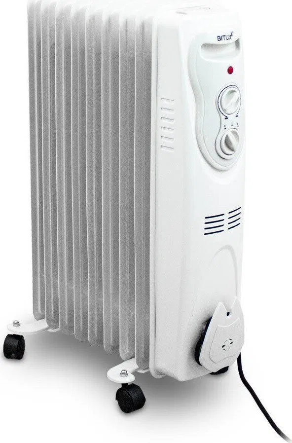 Grzejnik Bituxx Elektryczny Grzejnik Olejowy 2000W Biały 9 żeberkowy XL BITUXX