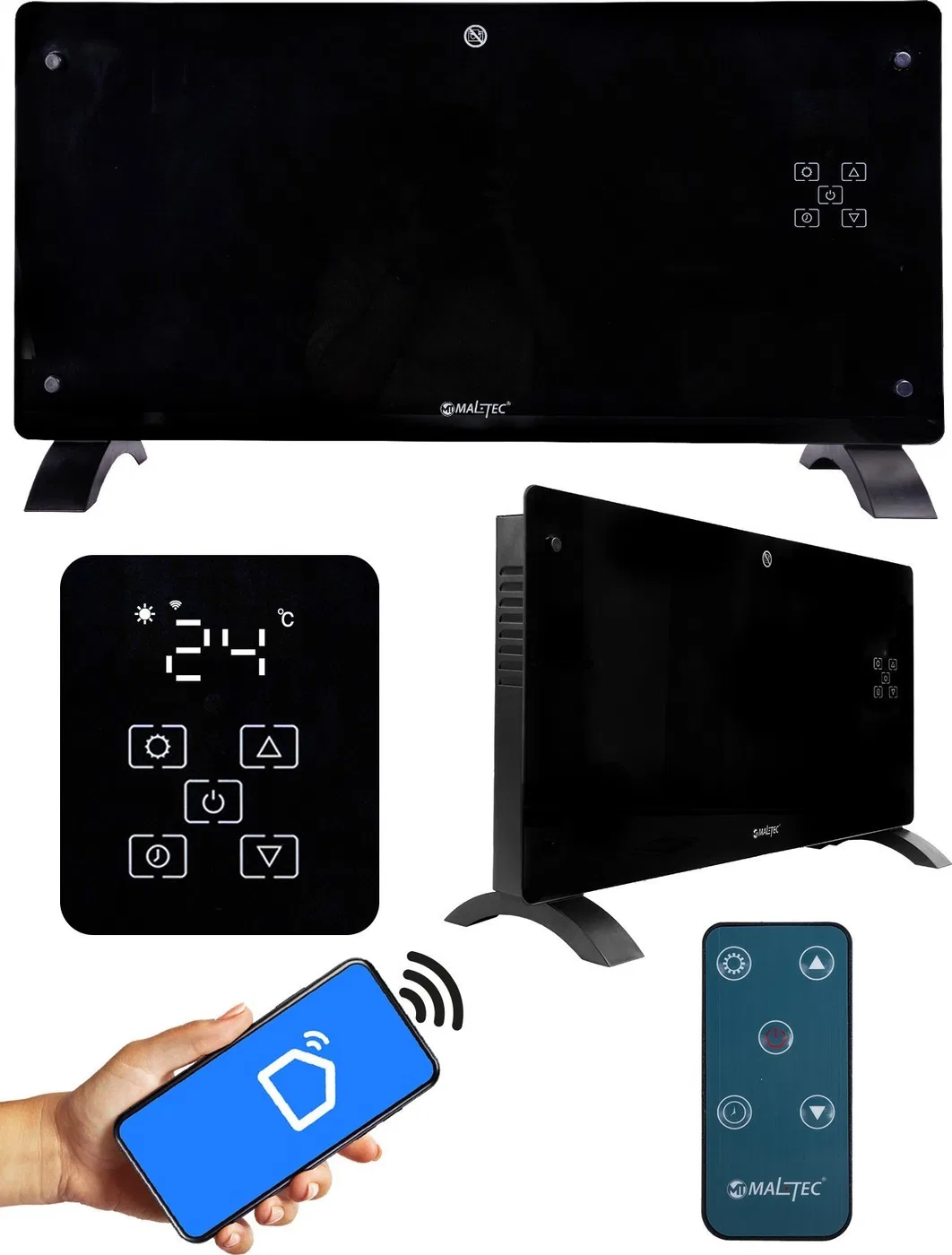 Grzejnik Maltec Grzejnik Konwekcyjny Szklany Eco Wifi Termostat