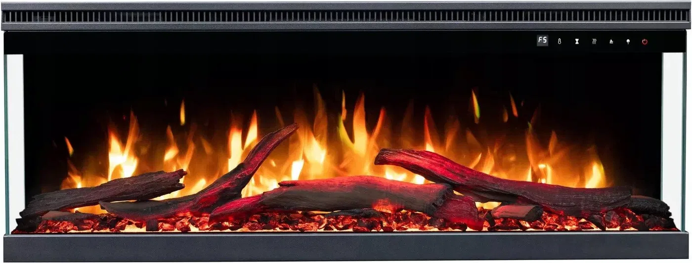 Aflamo Unique PRO 100 cm, Kominek elektryczny LED do zabudowy