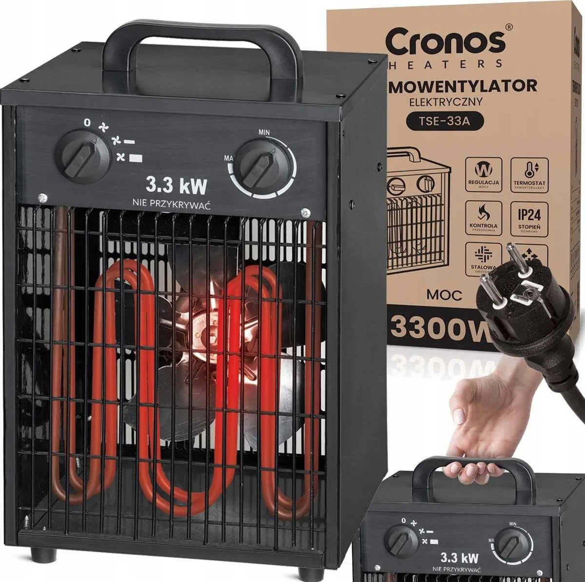 Cronos Nagrzewnica elektryczny Cronos TSE-33A 3300W