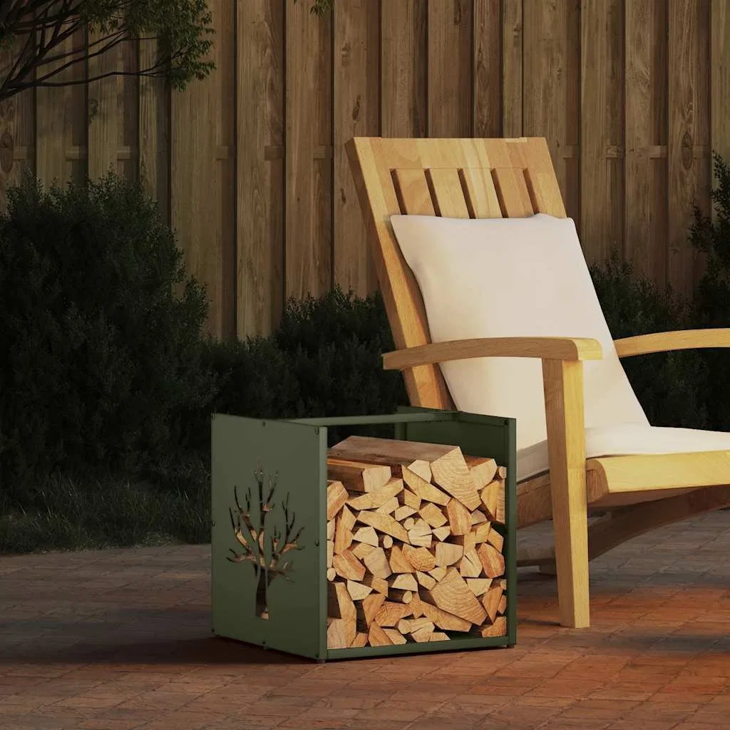 vidaXL Stojak na drewno opałowe Stal walcowana na zimno