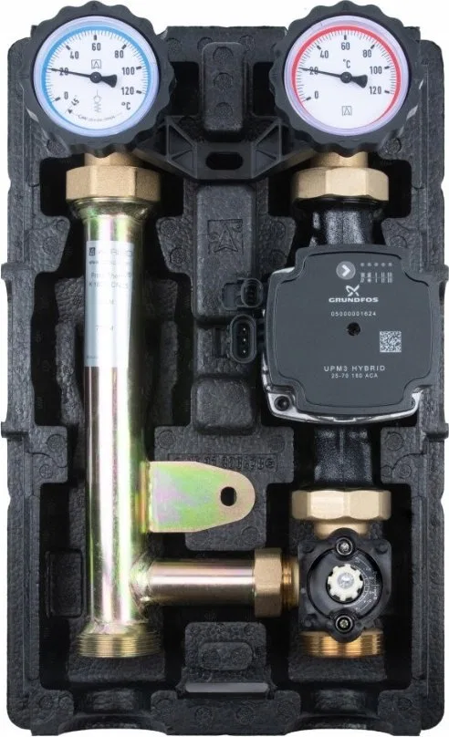 Grupa pompowa PrimoTherm K 180-2 DN25 GP 3-WM, pompa Grundfos UPM3 Hybrid, zawór mieszający ARV Kvs12