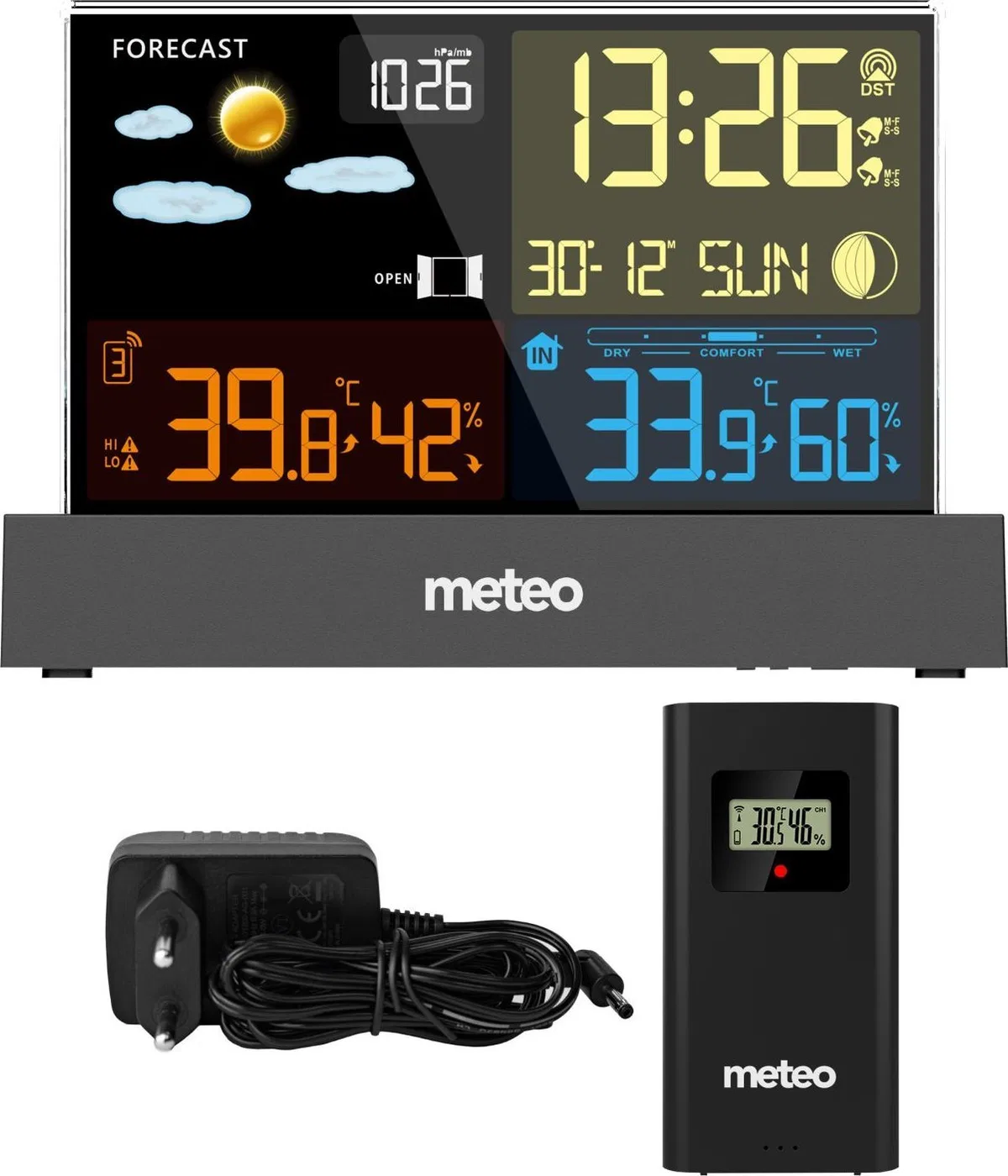 Stacja pogodowa Meteo Stacja pogodowa METEO SP110C z DCF czarna
