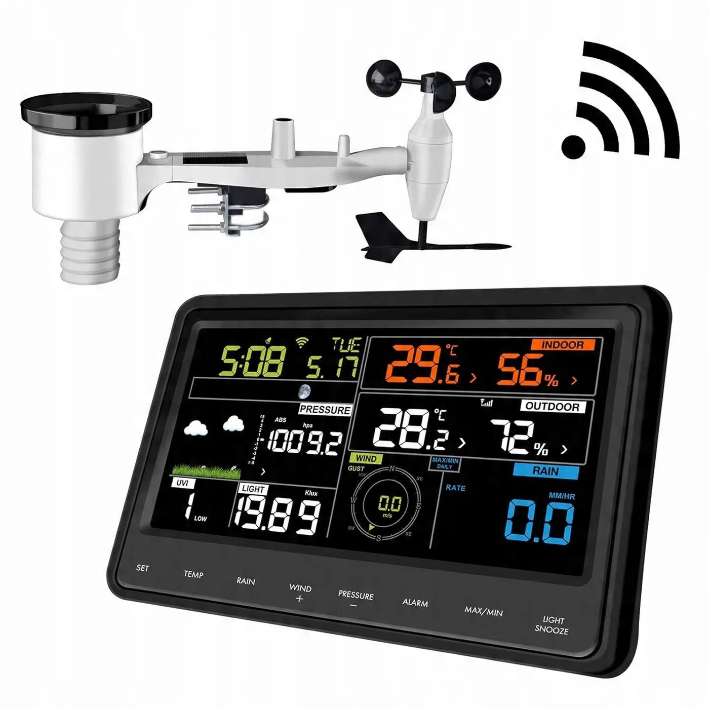 Ecowitt WS2910 Stacja pogodowa z WiFi 7w1 LCD 7'' nowa