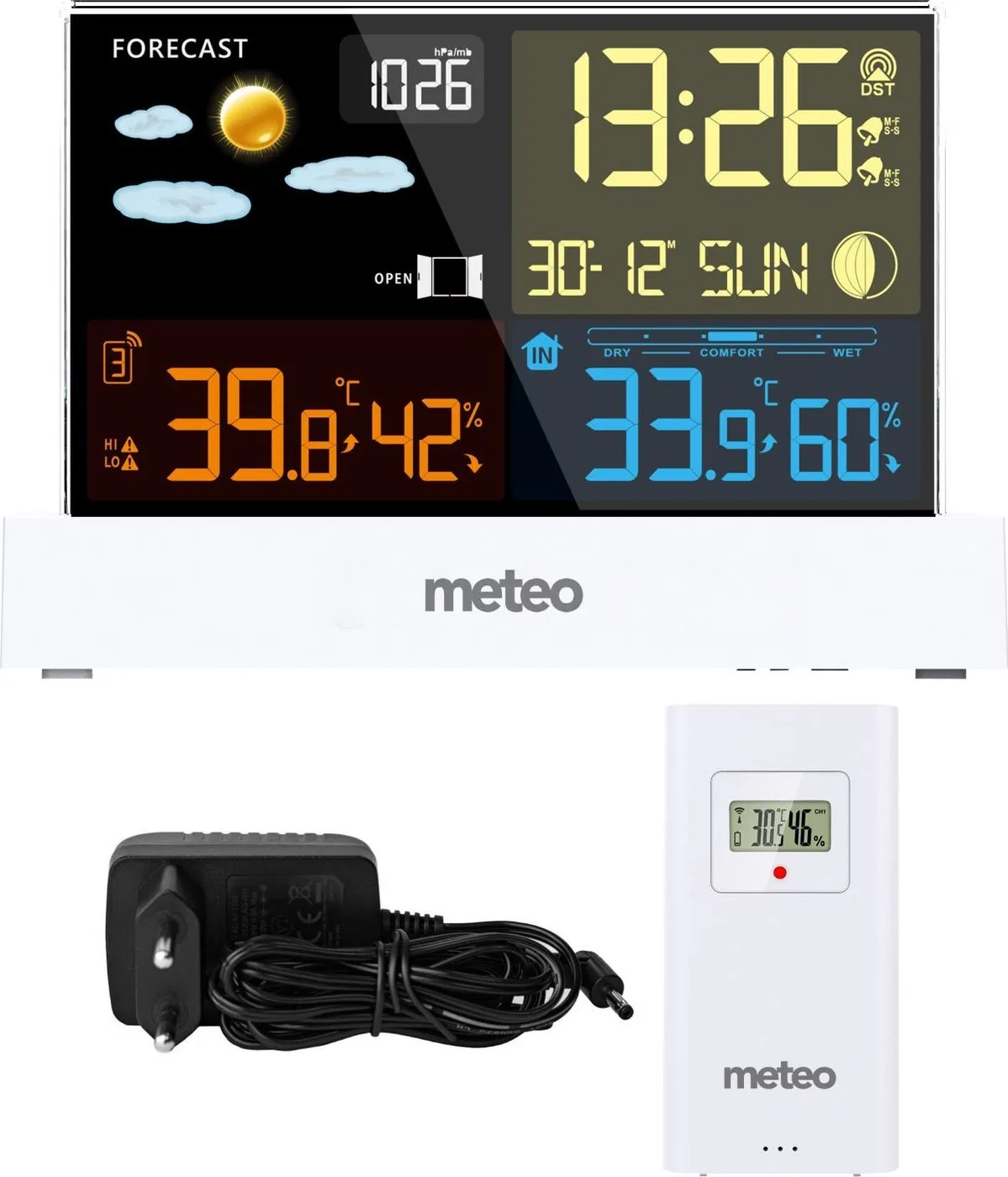 Stacja pogodowa Meteo Stacja pogodowa METEO SP110B z DCF biała