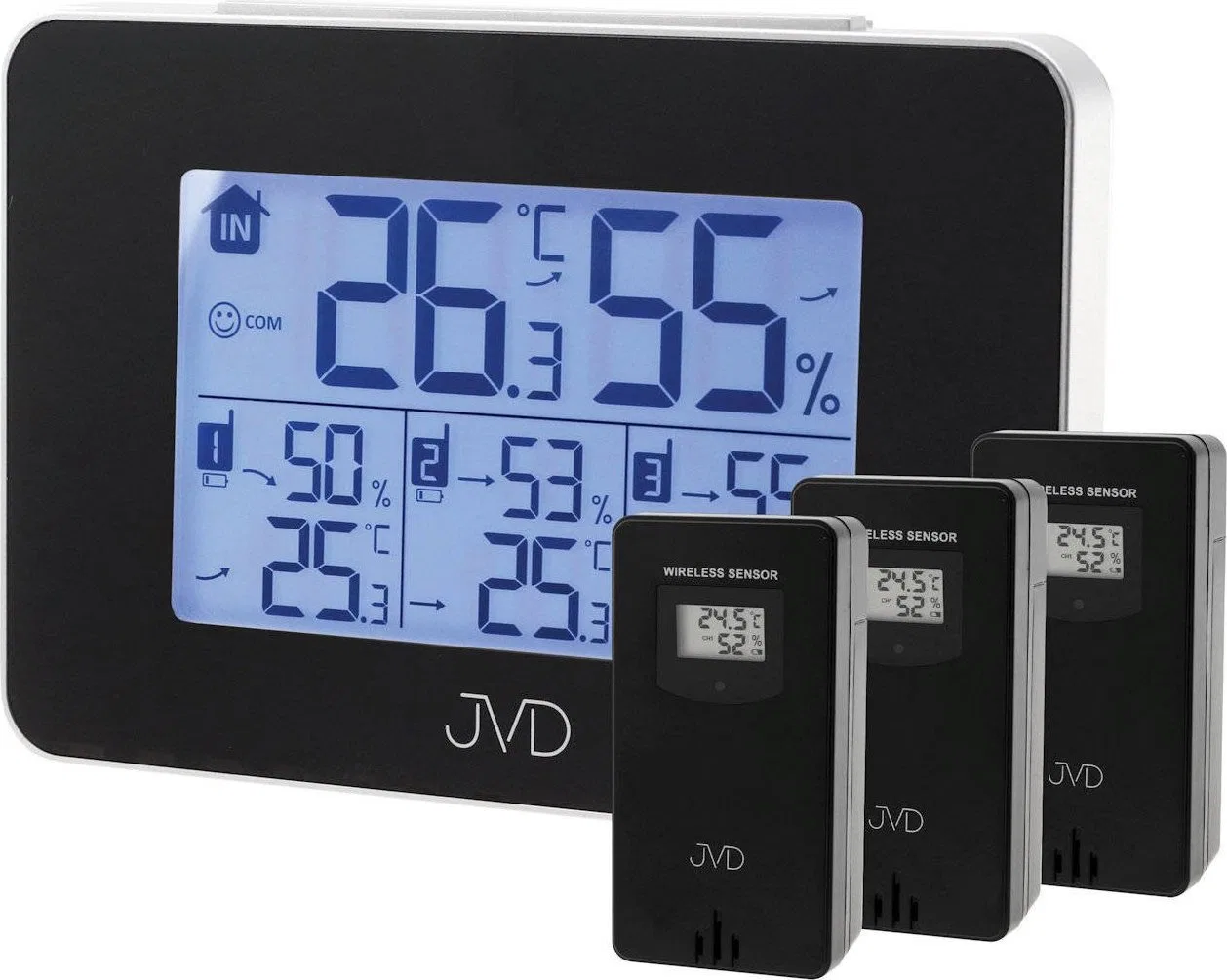 Stacja pogodowa JVD Termometr JVD T3364.2 trzy sondy
