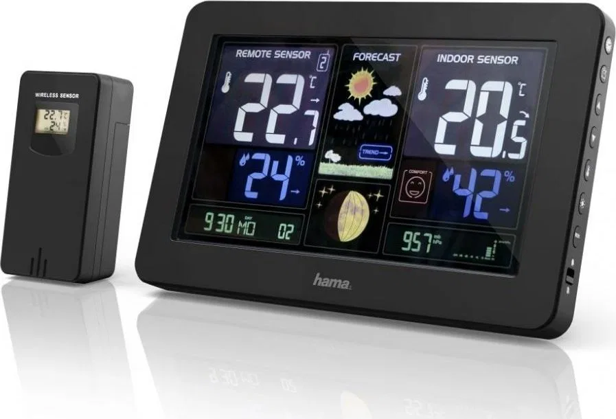 Stacja pogodowa Hama Premium z usb czarna (186380)