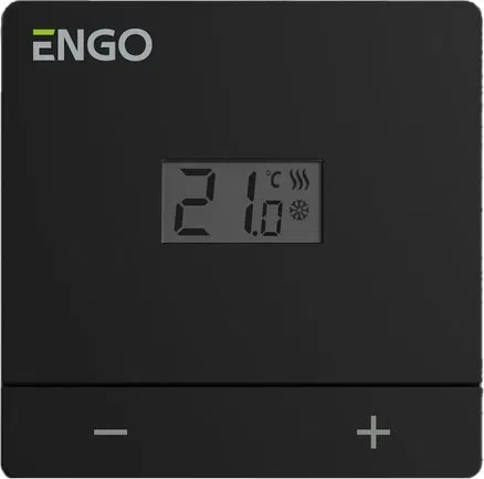 Engo Przewodowy regulator temperatury, czarny zasilanie sieciowe 230V EASY230B