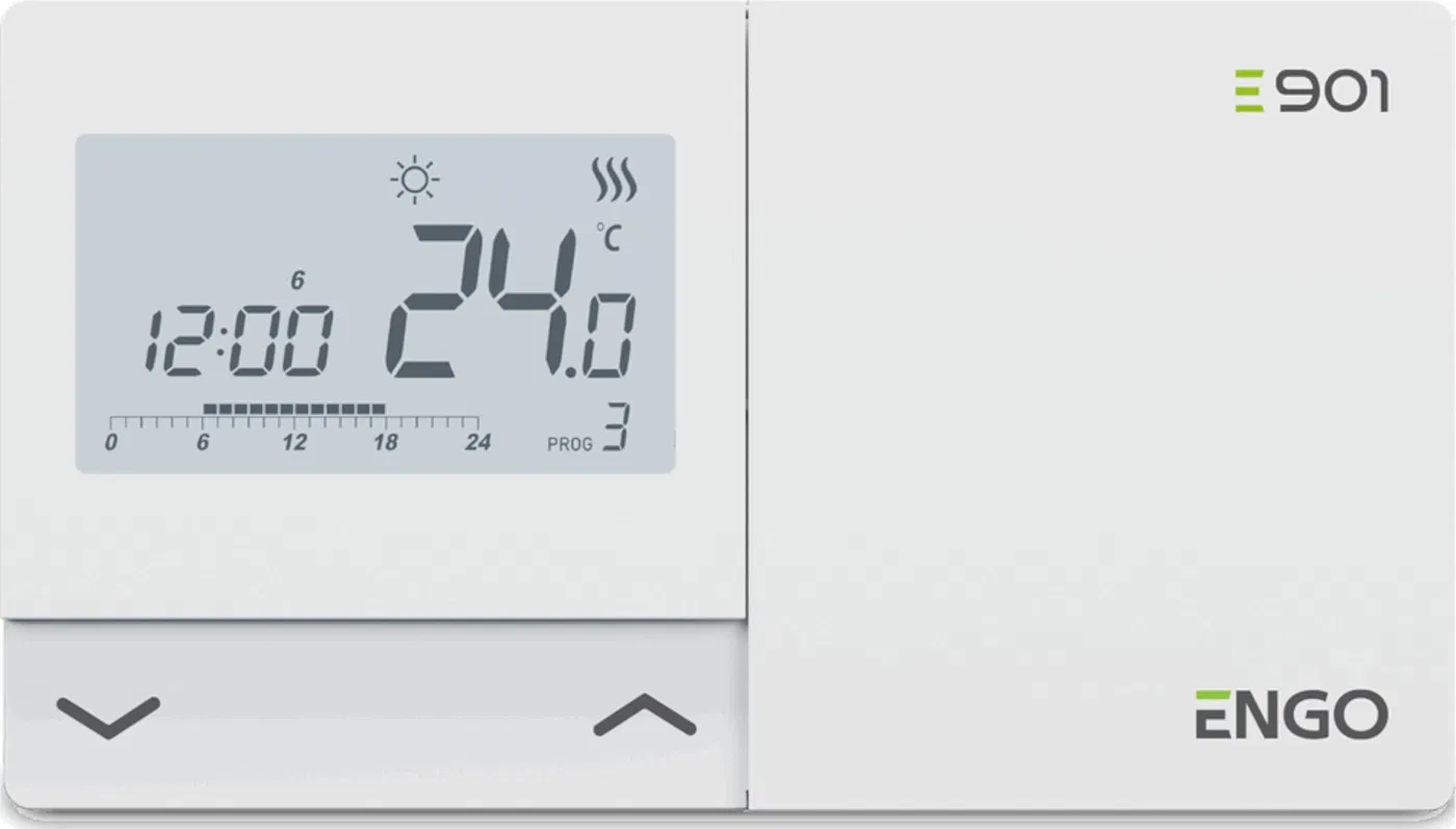 Salus Programowany, przewodowy regulator temperatury E901