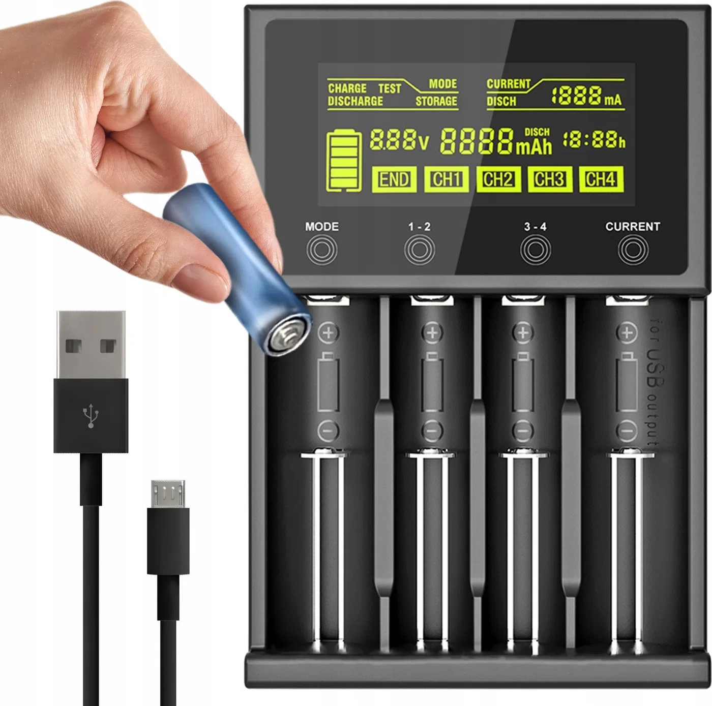 ŁADOWARKA DO AKUMULATORÓW SMART TOUCH Lii-M4S