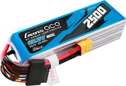Gens Ace Akumulator Gens ace G-Tech 2500mAh 22.2V 80C 6S1P Lipo z konektorem XT60 plug