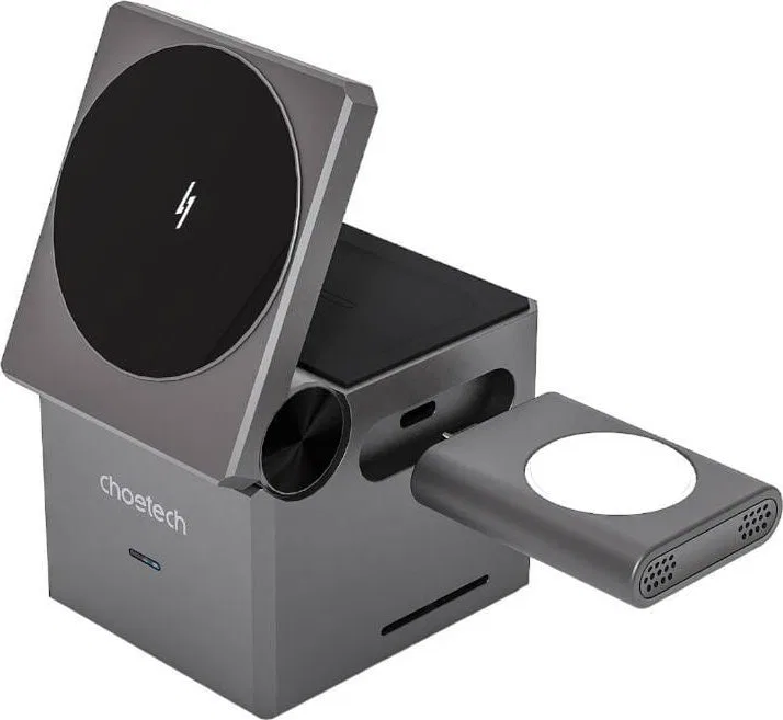 Choetech Ładowarka indukcyjna Choetech T632-F 3w1 15W (czarna)