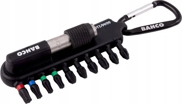 Bahco Bahco Smūginių antgalių rinkinys 25mm, 11vnt, su karabinu, PH,PZ,TORX + laikiklis