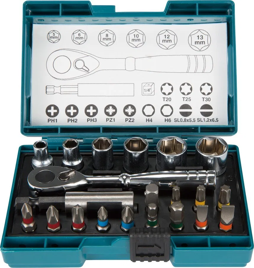 Makita Makita B-54081 Ratchet + Bit Set